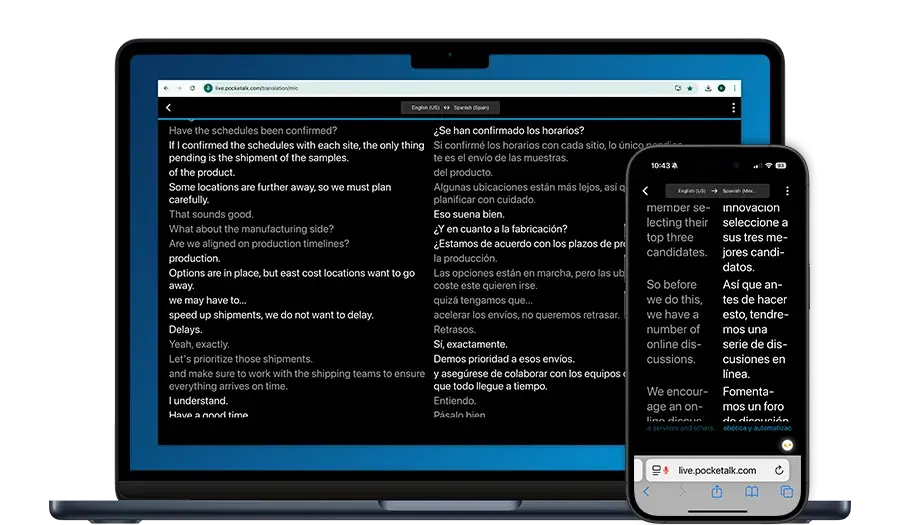 Step 3. Sentio translates in real time