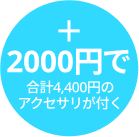 +2,000円で合計4,400円のアクセサリが付く