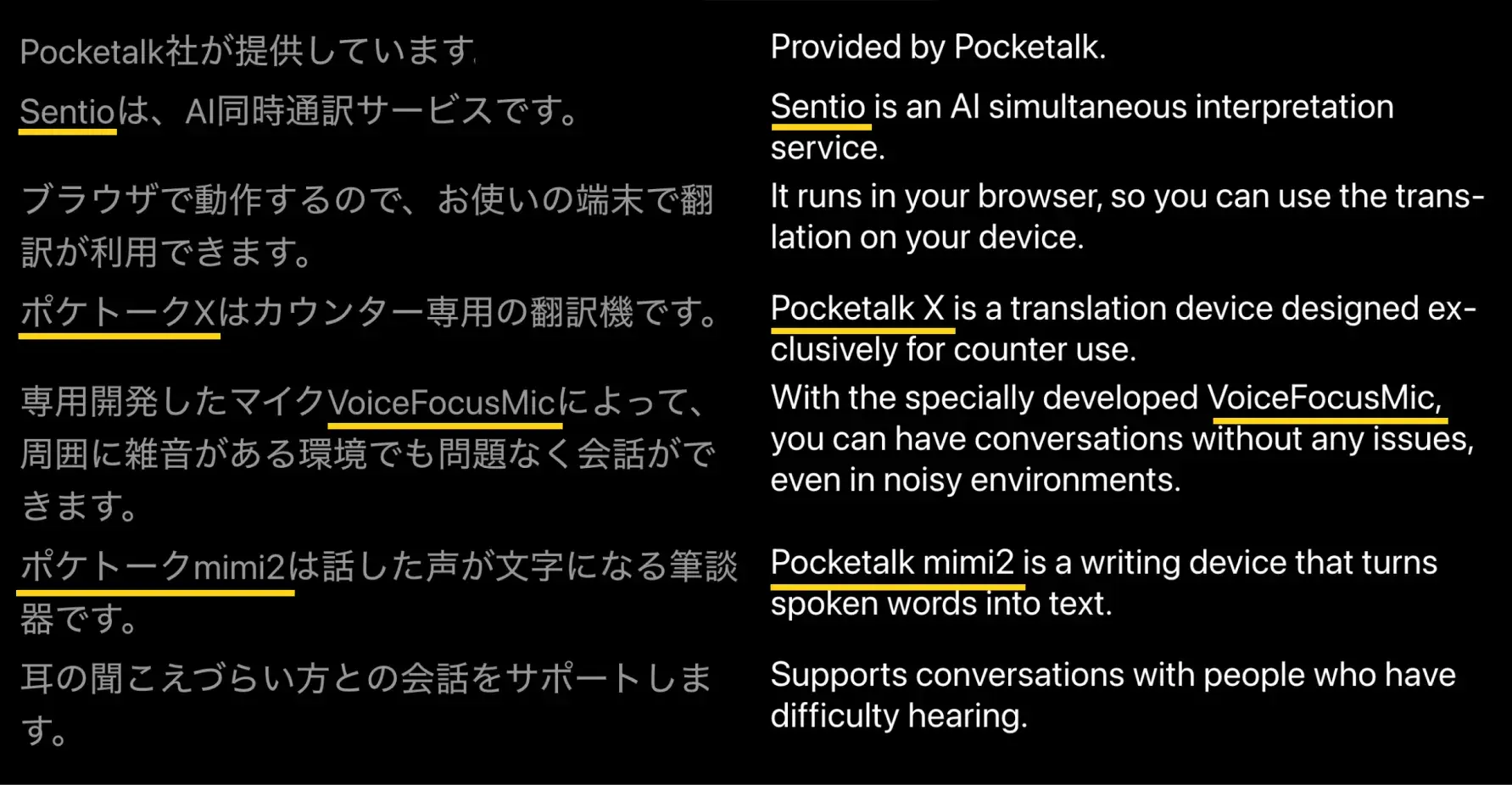 固有名詞が入った翻訳が可能に