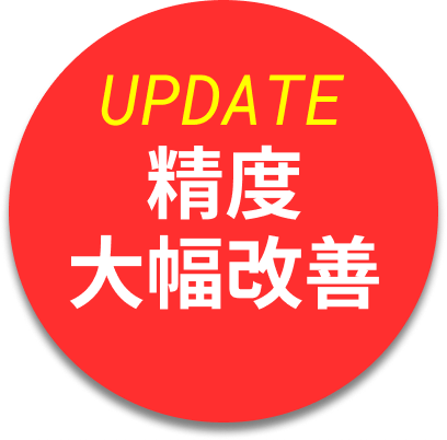 UPDATE 精度大幅改善
